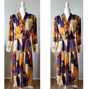 Lindsey Scott | Vintage Floral Mixed Print Long Sleeve Maxi Dress